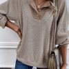 Women's Jet Stream Color Contrast Loose Fit Long Sleeve Top - Image 3