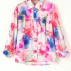 Women's Multicolour Abstract Printed Lantern Sleeve Blouse - Image 10