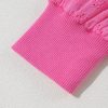 Women's Bright Pink Textured Patchwork Round Neck Sweatshirt - Image 8