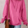 Women's Cozy Bonbon Solid Hoodie with Front Kangaroo Pocket - Image 5