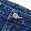 Women's Sail Blue Wide Leg Pocketed High Waist Jeans - Image 9