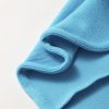 Women's Light Blue Bubble Sleeve Solid Color Elegant T-Shirt for Casual Wear - Image 12