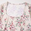 Women's Pink Floral Print Pleated U Neck Loose Fit Blouse - Elegant and Charming - Image 14