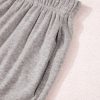 Women's Gray Solid Color 2-Piece Shorts Set - Casual Loose Tee and High Waist Shorts - Image 12