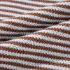 Women's Brown Stripe Geometric Textured Drop Shoulder Sweater - Image 11