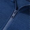 Women's Navy Blue Ribbed Knit Cropped Hoodie and Joggers Set - Image 18