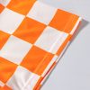 Women's Orange Checkerboard Print V Neck Loose Tee and Shorts Lounge Set - Image 9