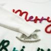 Women's White Tinsel Merry and Bright Graphic Christmas Sweater - Image 18