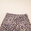 Women's Khaki Leopard Print Ribbed Knit Biker Shorts - High Waisted Fashion - Image 8