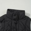 Women's Black Quilted High Neck Button Up Pocket Vest Coat for Winter - Image 6