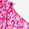 Women's Pink Abstract Print V Neck Half Sleeve Loose Fit Tunic Blouse for Casual and Vacation Wear - Image 6