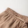 Women's Straw Yellow High Waist Casual Shorts with Textured Tiered Edge - Image 12