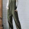 Women's Jungle Green Loose Fit Corduroy Overall with Pockets - Image 2