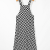 Women's Black Checkered Print Wide Leg Jumpsuit with Pockets - Image 7