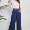 Women's Loose Fit Straight Leg Sail Blue Jeans - Image 8