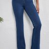 Women's Ashleigh Blue Stretchy Bootcut Jeans with Mid Waist Detail - Image 6