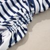 Women's Blue Stripe Drawstring Tummy Control 2-Piece Tankini Swimsuit - Image 25