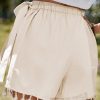 Women's Apricot Tassel Trim Wrap Knot Side Bohemian Mini Skort for Summer - Image 2