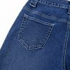 Women's Sail Blue Wide Leg Pocketed High Waist Jeans - Image 13