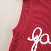 Women's Racing Red Game Day Rugby Football Season Sweater Vest - Image 9