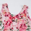 Women's Pink Floral Round Neck Twisted Cut Out Back Tank Top - Bohemian Style - Image 19