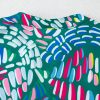 Trendy Plus Size Green Abstract Print Knotted Short Sleeve Blouse - Image 10
