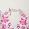 Women's Beige Floral Embroidered Blouse with Notched V Neck and Flutter Sleeves - Image 18