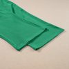 Women's Green Solid Color Ribbed Ruffle Tank Top and Wide Leg Pants Set - Image 16