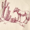 Women's Parchment Western Burro Cactus Crew Neck Graphic Tee - Plus Size Available - Image 7