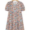 Women's Apricot Bohemian Floral Print Short Puff Sleeve Mini Dress - Image 23