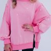 Women's Bonbon Splash Spots Exposed Seam Baggy Sweatshirt - Image 9