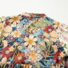 Women's Multicolour Boho Floral Print Crochet Patchwork V Neck Loose Mini Dress - Image 10