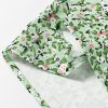 Women's Green Boho Floral V Neck Wrap Short Sleeve Blouse - Trendy Summer Top - Image 12