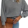 Women's Black Stripe Long Sleeve Top - Casual and Trendy - Image 8