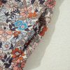 Women's Apricot Bohemian Floral Print Short Puff Sleeve Mini Dress - Image 19