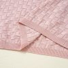 Elegant Light Pink Solid Textured Checkered U Neck Sweater Vest for Women - Image 11