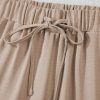 Women's Goat Color Buttoned Vest & Drawstring Wide Leg Pants 2-Piece Set - Image 19