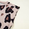 Women's Khaki Leopard Crew Neck Cap Sleeve Casual Tee - Stylish and Comfortable - Image 11