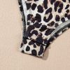 Feminine Brown Leopard Print U Neck Sleeveless Bodysuit for Women - Image 12