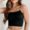 Women's Black Spaghetti Strap Cropped Tank Top - Slim Fit Cami - Image 9