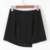 Elegant Black Rhinestone Bow Wrap High Waist Mini Skirt for Women - Image 8