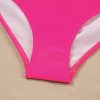 Women's Rose Red Contrast Banding Tube Bikini High Waist 2-Piece Swimsuit - Image 29