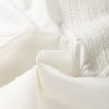 Women's White Half Button Lace Patchwork Flutter Sleeve Blouse - Romantic & Playful Style - Image 10