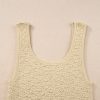 Women's Apricot Textured U Neck Slim Fit Sweater Vest - Casual & Elegant - Image 8