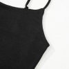 Women's Black Spaghetti Strap Cropped Tank Top - Slim Fit Cami - Image 15