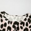 Women's Khaki Leopard Print Layered Ruffled Short Sleeve Blouse - Elegant and Versatile - Image 9