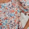 Women's Apricot Bohemian Floral Print Short Puff Sleeve Mini Dress - Image 9