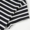 Women's Black and White Striped Short Sleeve Top and Shorts Set - Casual Summer Outfit - Image 13