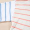 Women's Pale Chestnut Colorblock Striped Drop Shoulder Cozy Sweater - Image 13