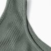 Women's Duffel Green Ribbed Ruffle Tank Top and Pants Set - Stylish Loungewear - Image 21